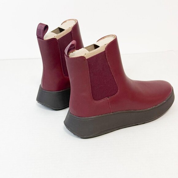 FitFlop NWB Sz 8 F-Mode Plummy Leather Flatform Chelsea Bootie - Picture 8 of 11